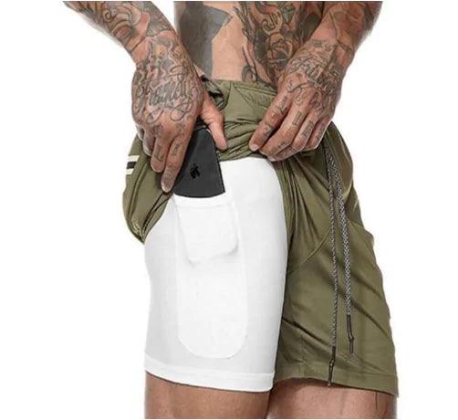 Mens 2 in 1 Fitness Running Shorts - FortitudeActivewear