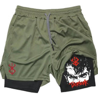 Anime Berserk Quick Dry Performance Multiple Pockets Sports Short - FortitudeActivewear