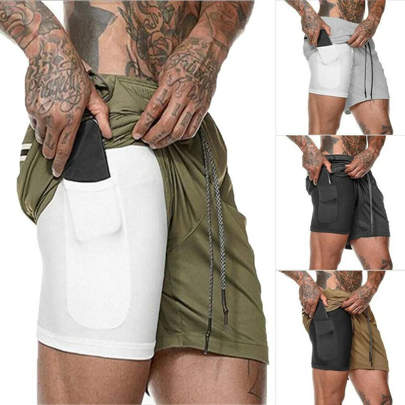 Mens 2 in 1 Fitness Running Shorts - FortitudeActivewear