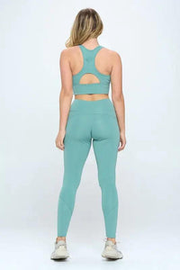 Two Piece Activewear Set with Cut-Out Detail - FortitudeActivewear