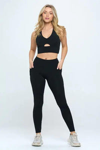 Two Piece Activewear Set with Cut-Out Detail - FortitudeActivewear