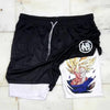 Anime Running Shorts Men Fitness Gym Training 2 in 1 Sports Shorts - FortitudeActivewear