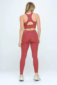 Two Piece Activewear Set with Cut-Out Detail - FortitudeActivewear