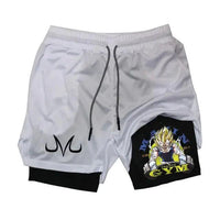 Anime Running Shorts Men Fitness Gym Training 2 in 1 Sports Shorts - FortitudeActivewear