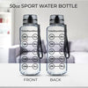 50 oz Clear Sports Water Bottle - High Capacity Hydration - FortitudeActivewear