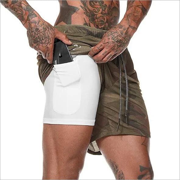 Mens 2 in 1 Fitness Running Shorts - FortitudeActivewear