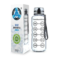 50 oz Clear Sports Water Bottle - High Capacity Hydration - FortitudeActivewear