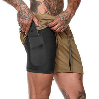 Mens 2 in 1 Fitness Running Shorts - FortitudeActivewear