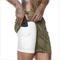 Mens 2 in 1 Fitness Running Shorts - FortitudeActivewear