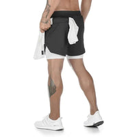 Anime Running Shorts Men Fitness Gym Training 2 in 1 Sports Shorts - FortitudeActivewear