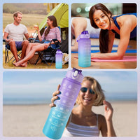 3-Piece Motivational Water Bottle Set - FortitudeActivewear