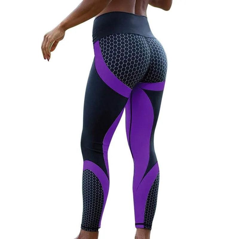 Women Honeycomb Printed Yoga Pants - FortitudeActivewear